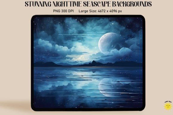 Beautiful Ocean Night Sky Backgrounds: Elevate Your Design Projects