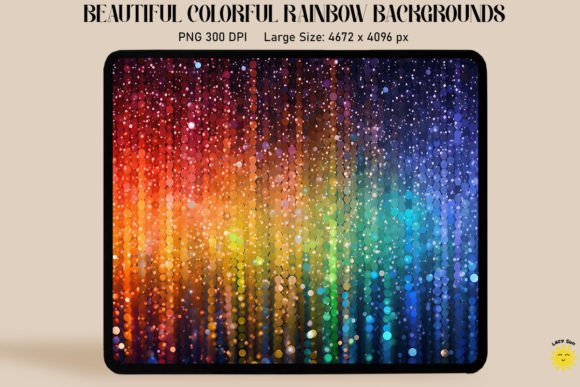 Beautiful Rainbow Color Art Backgrounds: Vibrant Digital Assets