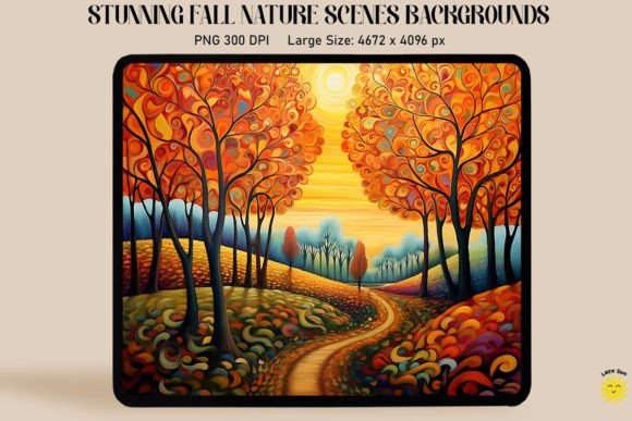 Beautiful Vivid Autumn Trees Backgrounds: Elevate Your Visual Projects
