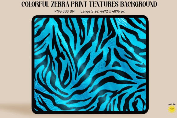 Cyan Zebra Print Pattern Backgrounds: Bold Design Assets