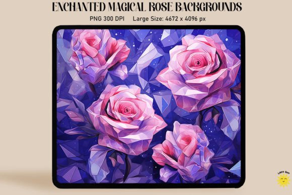 Diamonds Roses on a Purple Backgrounds: An Enchanted Design Asset