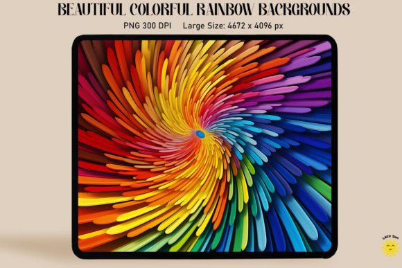 Elevate Your Projects with Colorful Rainbow Burst Backgrounds