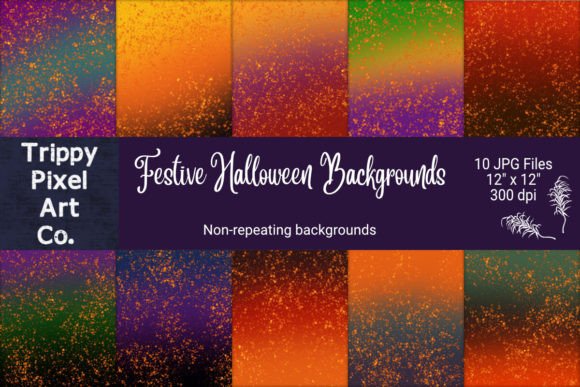 Festive Halloween Backgrounds: Bold, Jewel-Toned Textures for Your Projects