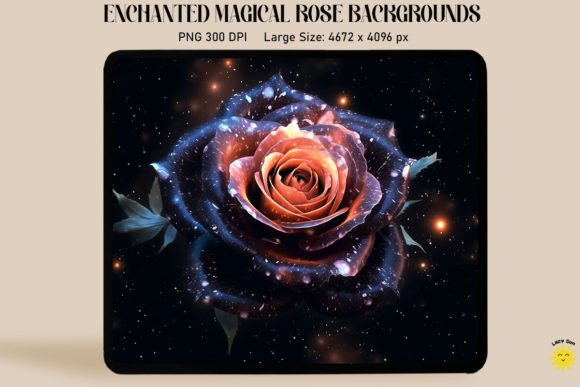 Galaxy Black Rose Backgrounds: Ethereal Digital Art