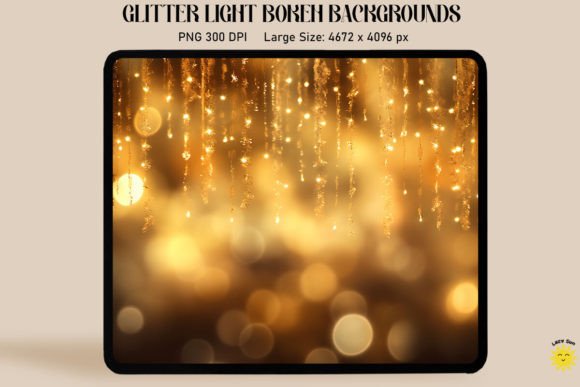 Golden Glitter Light Bokeh Backgrounds: Instant Luxury for Your Designs
