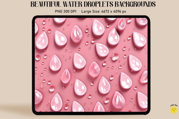 Light Pink Water Drops Backgrounds: A Design Asset Guide