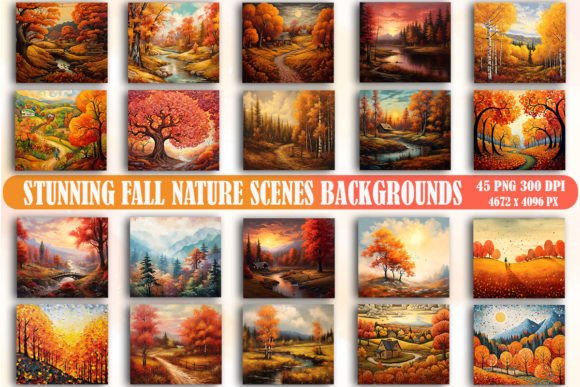 Stunning Fall Nature Scenes Backgrounds for Creative Projects