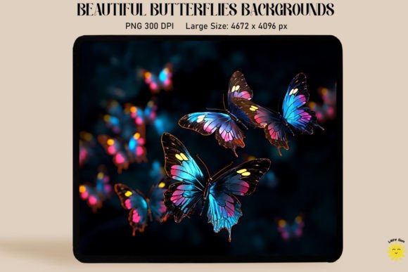 The Allure of Fantasy Butterflies on a Black Canvas