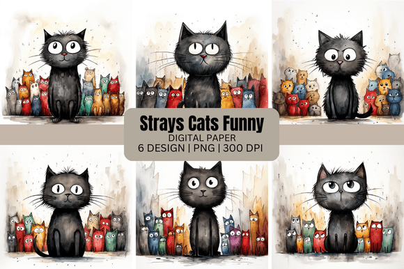 Unleash Playful Charm with Strays Cats Funny Backgrounds
