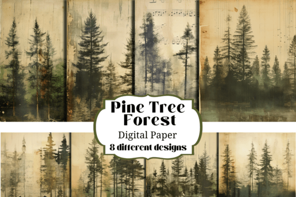 Vintage Pine Forest Backgrounds: Instant Atmosphere for Designers